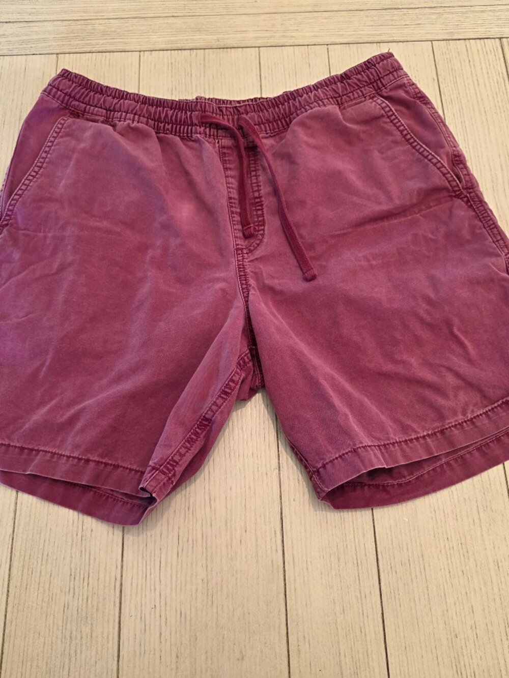 Vans Washed Burgundy Drawstring Skate Shorts | Size  Medium